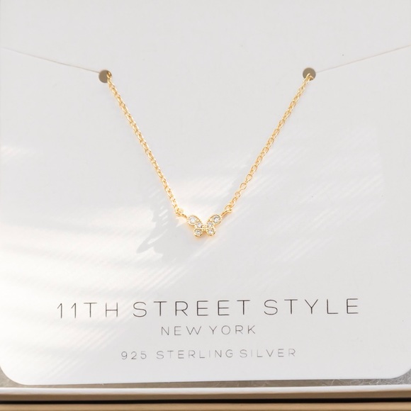 Petite Butterfly Necklace | 14k Gold Plated - Picture 4 of 8